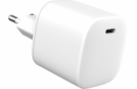 eSTUFF INFINITE GaN síťová nabíječka EU pro USB-C PD 45W, 100% recyklovaný TPU, bílá