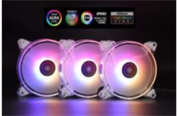 1stCOOL KIT AURA EVO CRYSTAL ARGB 3x Crystal White ventilátor + ARGB Nano řadič