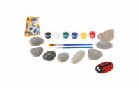 Teddies Malování na kameny/oblázky s barvami se štětci v krabičce 14x15,5x4,5cm Dětská kreativní hra TEDDIES Malování na kameny