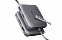 AXAGON HMC-5HL USB 5Gbps hub, 2x USB-A, HDMI 4k/60Hz, RJ-45 GLAN, PD 100W, kabel USB-C 20cm