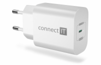 CONNECT IT Voyager2 nabíjecí adaptér 1×USB-C, 25W PD, BÍLÝ