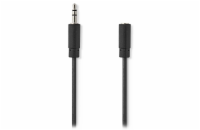 NEDIS prodlužovací stereo audio kabel s jackem/ zástrčka 3,5 mm - zásuvka 3,5 mm/ černý/ bulk/ 1m