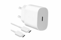 Samsung síťová nabíječka EP-TA800EWE + kabel EP-DA905BWE USB-C, 25W, bílá, (bulk)