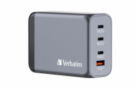 Verbatim cestovní adaptér GNC-240, GaN zástrčka, 3x USB-C PD 140W/100W/65W, 1xUSB-A QC 3.0