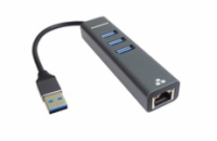 PremiumCord kuethernet7 PREMIUMCORD Adaptér USB3.0 - LAN RJ45 ETHERNET 10/100/1000 MBIT + 3x USB3.0 port