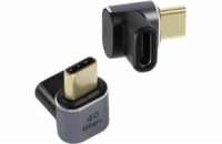 PremiumCord kur31-38 PremiumCord Adaptér USB-C na USB-C, USB 4.0, zahnutý 90°