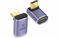 PremiumCord kur31-39 PremiumCord Adaptér USB-C na USB-C, USB 4.0, zahnutý 90°