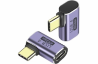 PremiumCord kur31-40 PremiumCord Adaptér USB-C na USB-C, USB 4.0, zahnutý 90°