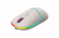 CANYON myš optická bezdrátová MW-22, RGB, 800/1200/1600 dpi, 4 tl, BT+2,4GHz, baterie 650mAh, rice
