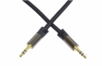 PREMIUMCORD kabel, stíněný, Jack 3.5mm - Jack 3.5mm M/M 1,5m