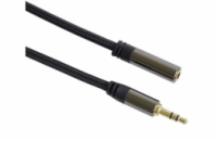 PREMIUMCORD kabel, stíněný, Jack 3.5mm - Jack 3.5mm M/F 1,5m