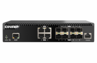 QNAP řízený switch QSW-M3212R-8S4T (4x 10GbE porty + 8x 10G SFP+ porty, poloviční šířka)