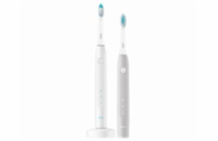 Oral-B Pulsonic slim Clean 2900 White/Grey - elektrický zubní kartáček, sonický, 62 000 pulzů, 2 režimy, 2 kusy, bílý a šedý