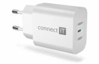 Connect IT CWC-2070-WH CONNECT IT Voyager2 nabíjecí adaptér 1×USB-C, 25W PD, bílá