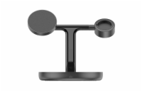 Baseus WXTE000101 Swan 3v1 Bezdrátový Magnetický Nabíjecí Stojánek 15W Black