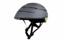 ACER Foldable Helmet (skládací helma), šedá se zeleným reflexním pruhem vzadu, velikost L (60-63 cm), 375 gr