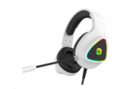 CANYON Herní headset Shadder GH-6, RGB podsvícení, USB + 3,5mm jack, 2m kabel, bílý