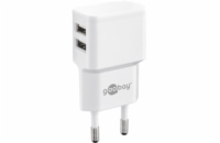 Goobay Napájecí a nabíjecí adaptér 230V na 2x USB, max.2,4A, bílý