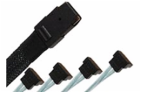 SAS 520 0,5m Mini SAS Plug with clamp (SFF 8087) 36p <> 4 x SATA Plug 7p 90° with Side Band
