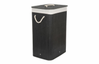Koš prádelní G21 Bambus 72l Black
