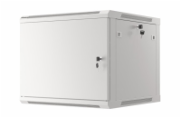 LANBERG Nástěnná jednodílná skříň 19", 9U/600x600 FOR SELF-ASSEMBLY plechové dveře šedá (RAL7035)   (v rozloženém stavu)