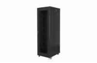 LANBERG Volně stojící skříň 19" 42U/800x800 (v rozloženém stavu) síťované dveře černá (RAL9004)  