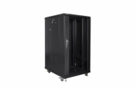 LANBERG INSTALAČNÍ SKŘÍŇOVÝ ROZVADĚČ 19" 22U 600X800 ČERNÉ SKLENĚNÉ DVEŘE (PLOCHÉ BALENÍ)