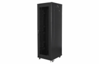 LANBERG Volně stojící skříň 19" 42U/600x800 (v rozloženém stavu) síťované dveře černá (RAL9004)  