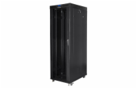 LANBERG Volně stojící skříň 19" 42U/800x1000 (v rozloženém stavu) skleněné dveře LCD černá (RAL9004)  