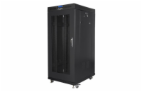 LANBERG Volně stojící skříň 19" 22U/800x800 LCD síťované dveře černá (RAL9004)   (v rozloženém stavu)