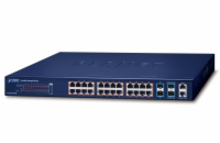 OPRAVENÉ - Planet SGS-5240-24P4X L2/L3 PoE switch, 24x 1GE, 4x 10G SFP+, PoE 802.3at 30/370W, stohování