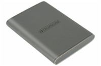 Transcend ESD360C 2TB, USB 20Gbps Type C, Externí SSD disk (3D NAND flash), kompaktní rozměry, šedý