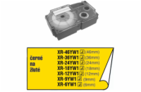Páska do štítkovače Casio XR-12YW, žlutá/černá, 12 mm