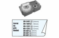 Páska do štítkovače Casio XR-18X1, 18 mm, XR, 8 m, černá/transp.