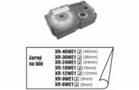 Páska do štítkovače Casio XR-12WE1, bílá/černá, 12 mm