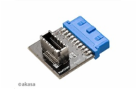 AKASA redukce AK-CBUB51-BK USB 3.0 19-pin MB header na USB 3.1 20-pin Key A connector