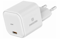 Swissten Síťový Adaptér GaN 1x USB-C 45W PD Bilý