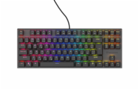 Genesis tichá herní klávesnice THOR 303/TKL/RGB/Outemu Peach/Drátová USB/CZ-SK layout/Černá