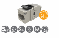 MULTIPACK 24 ks - rychlozařezávací keystone Solarix CAT5E STP SXKJ-5E-STP-BK-NA