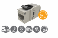 Solarix Keystone 10G CAT6A STP RJ45 černý SXKJ-10G-STP-BK-NA pro kleště  SXKJ-NA-BU