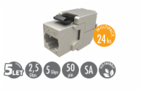 MULTIPACK 24 ks - samořezný keystone Solarix CAT6 STP SXKJ-6-STP-BK-SA