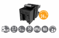 Rychlozařezávací keystone Solarix CAT6 UTP SXKJ-6-UTP-BK-NA Comp. Level a 4PPoE