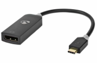 NEDIS kabelový adaptér USB 3.2 Gen 1/ USB-C zástrčka - DisplayPort zásuvka/ kulatý/ černý/ BOX/ 20cm