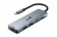 GENIUS hub UH-500/ USB-C na HDMI/ 2x USB3.0/ USB-C/ 100W PD/ šedý