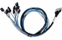 ARECA int. SlimlineSAS x8 SFF-8654 straight to 8x SATA cable, 1m