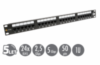 Solarix SX24-6-UTP-BK 19" Patch panel Solarix 24 x RJ45 CAT6 UTP černý
