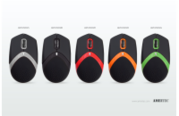 AMEI AM-M101G/Ergonomická/Optická/1 600 DPI/Drátová USB/Černá-zelená