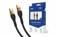 3mk datový kabel - Hyper Silicone Cable C to C 2m 100W, černá