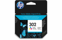 HP inkoustová kazeta 302 tricolor CMY F6U65AE originál