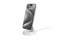 Belkin BOOST CHARGE™ PRO konvertibilní Qi2 15W magnetický nabíjecí stojan, bílá